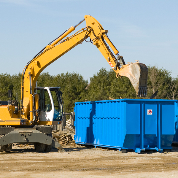 can i choose the location where the residential dumpster will be placed in Hanlontown IA